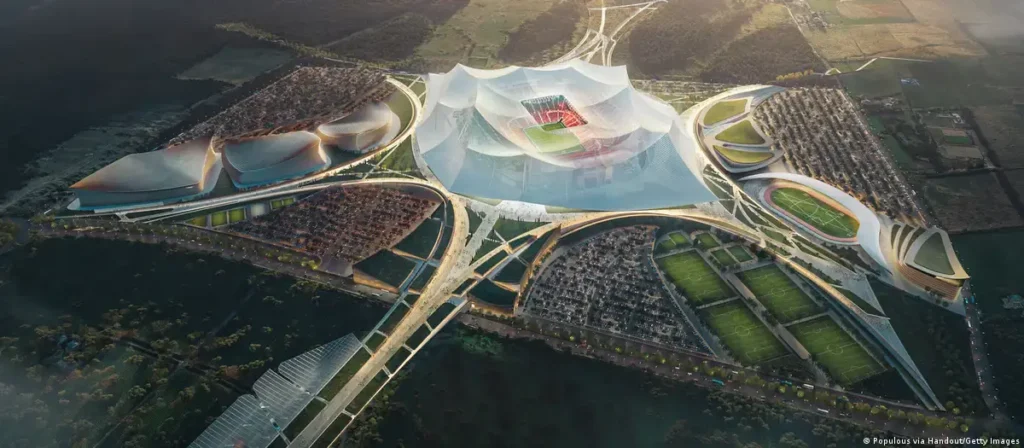 El Gran Estadio Hassan II de Casablanca tendrá capacidad para 115 mil espectadores y pretende no solo ser el estadio "más grande del mundo", sino también "una propuesta cultural"